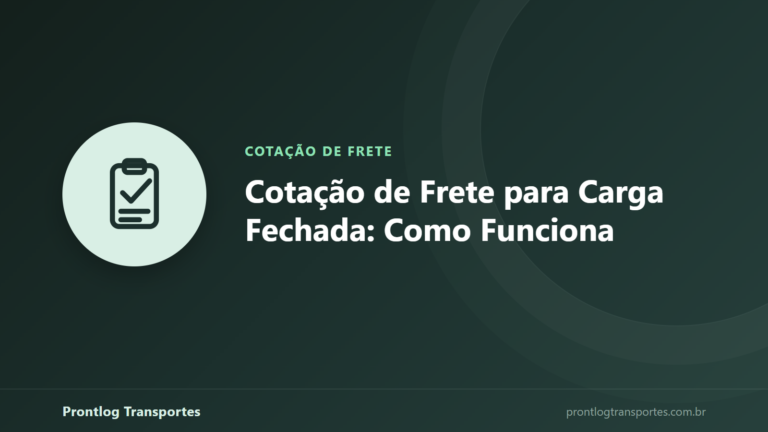 Ilustração sobre cotação de frete para carga fechada e transporte dedicado