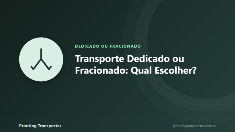 Ilustração comparando transporte dedicado e transporte fracionado