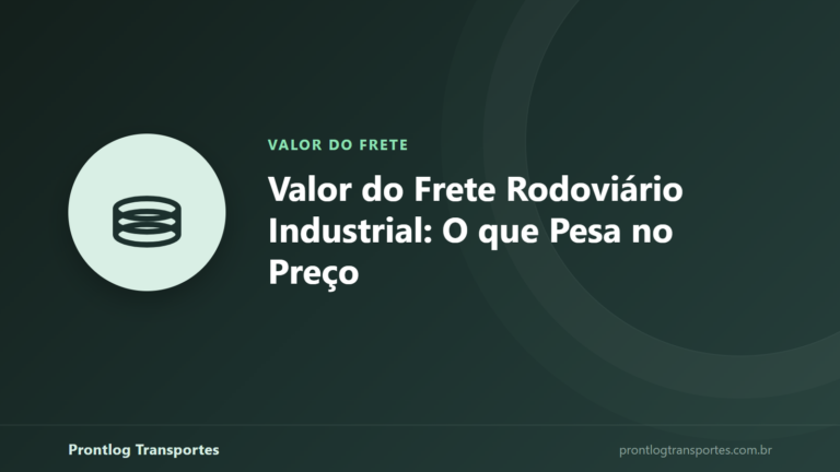 Ilustração sobre o que influencia o valor do frete rodoviário industrial